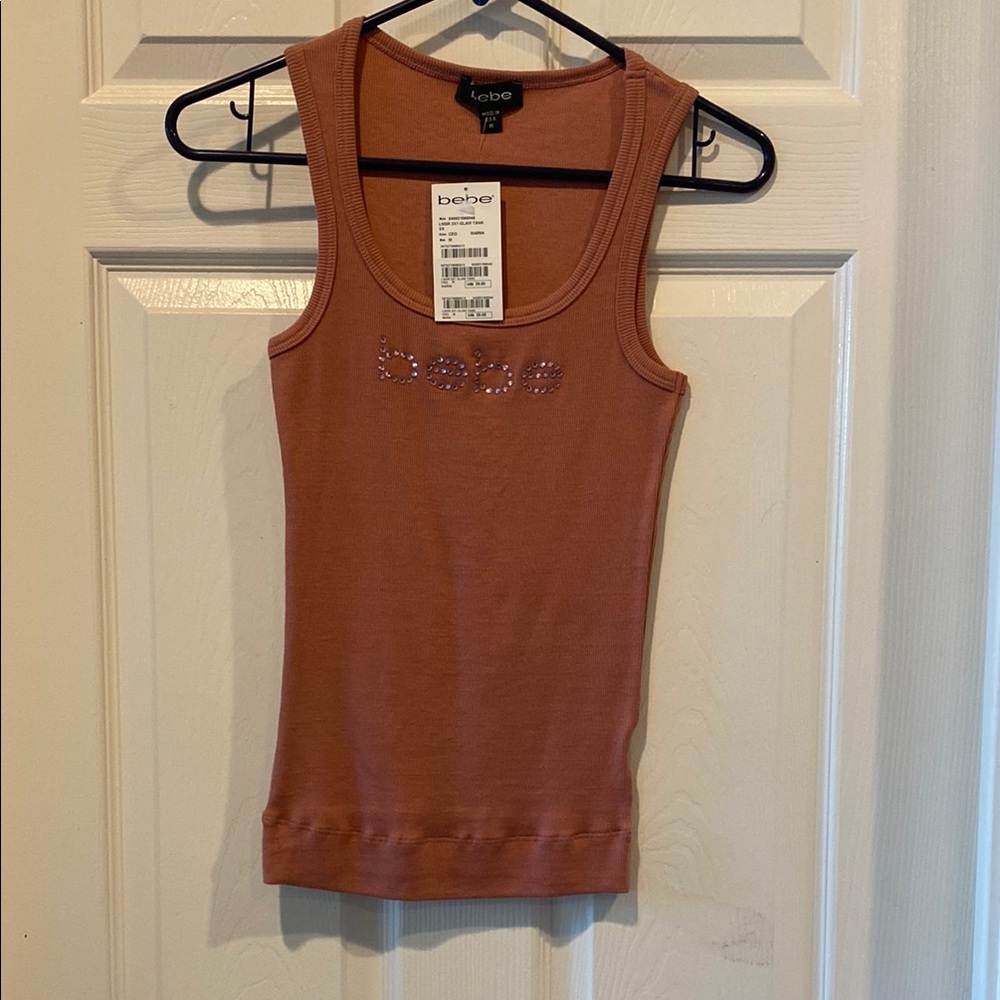 Bebe Women's Pink/Rust Tank Top.